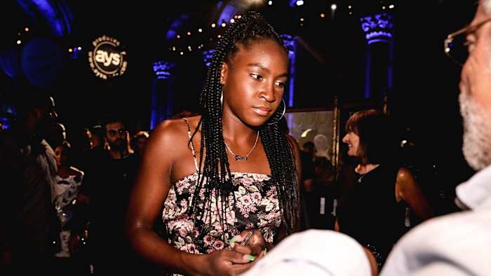 Coco Gauff, 15, at the Citi Taste of Tennis event near Grand Central Station.